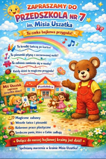 ZAPRASZAMY DO NASZEGO PRZEDSZKOLA